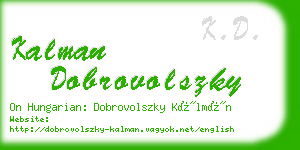 kalman dobrovolszky business card